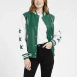 Green and White Marty Supreme Varsity Jacket