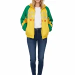 Hailey Bieber Marty Supreme Yellow And Green Jacket