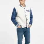 Marty Supreme Blue & White Varsity Jacket