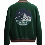 Marty Supreme Green Bomber Jacket Back