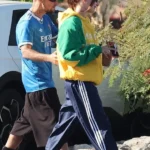 Marty Supreme Hailey Bieber Yellow And Green Hooded Jacket