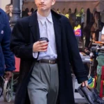Marty Supreme Timothée Chalamet Black Wool Coat