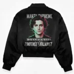 Marty Supreme Timothee Chalamet Bomber Jacket Back
