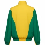 Marty Supreme Timothee Chalamet Track Yellow And Green Jacket Back