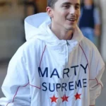 Marty Supreme Timothee Chalamet White Jacket