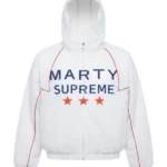 Marty Supreme Timothee Chalamet White Cotton Jacket