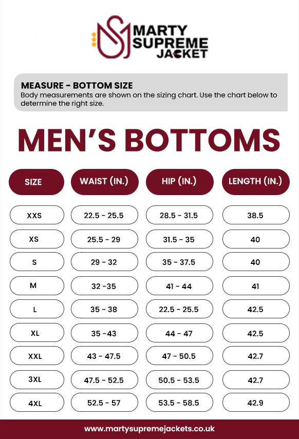 Women Size Chart Desktop