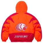 Bright Orange and Red Wildcat Sideline Puffer Jacket