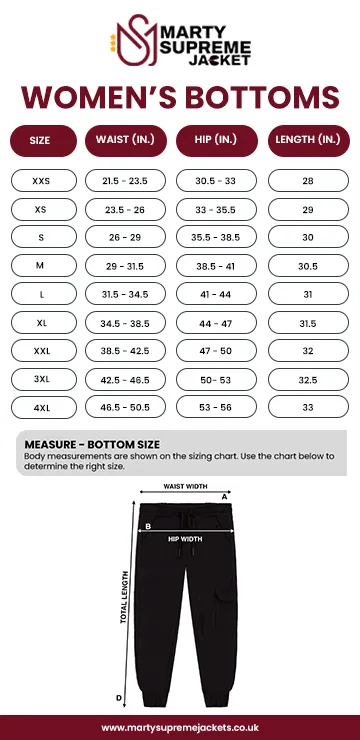 Women Size Chart Desktop