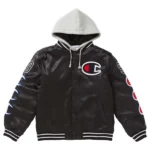 Supreme Dark Brown Varsity Satin Jacket