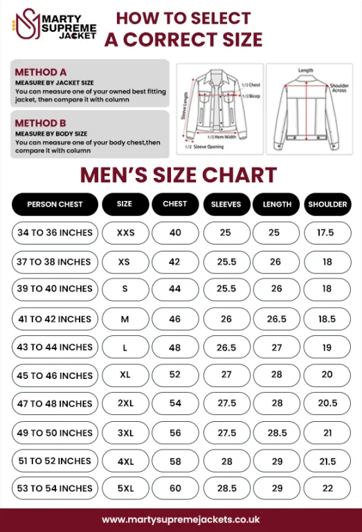 Men Size Chart Desktop