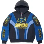 Supreme Fox Racing Hooded Blue Hoodie