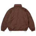 Reflective Pinstripe Track Brown Jacket