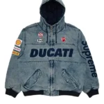 Supreme Ducati Blue Denim Hoodie