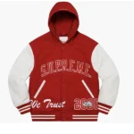 Supreme King Hooded Varsity Jacket