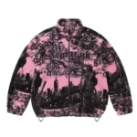 Supreme Pink Graphic Fleece Jacket