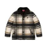 Supreme Plaid Cream Coat
