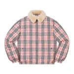 Supreme Burberry Pink Puffer Jacket