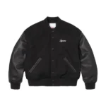 Supreme Black Cross Varsity Jacket