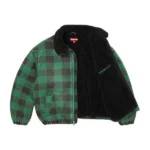 Supreme Faux Lined Green Cotton Jacket