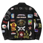Supreme Patches Trucker Black Jacket