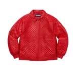Supreme Studded Quilted Red Jacket