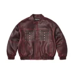Supreme Multi Studded Burgundy Jacket